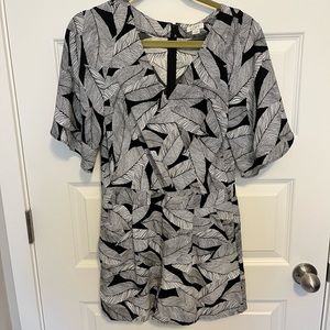 Loft black & white romper